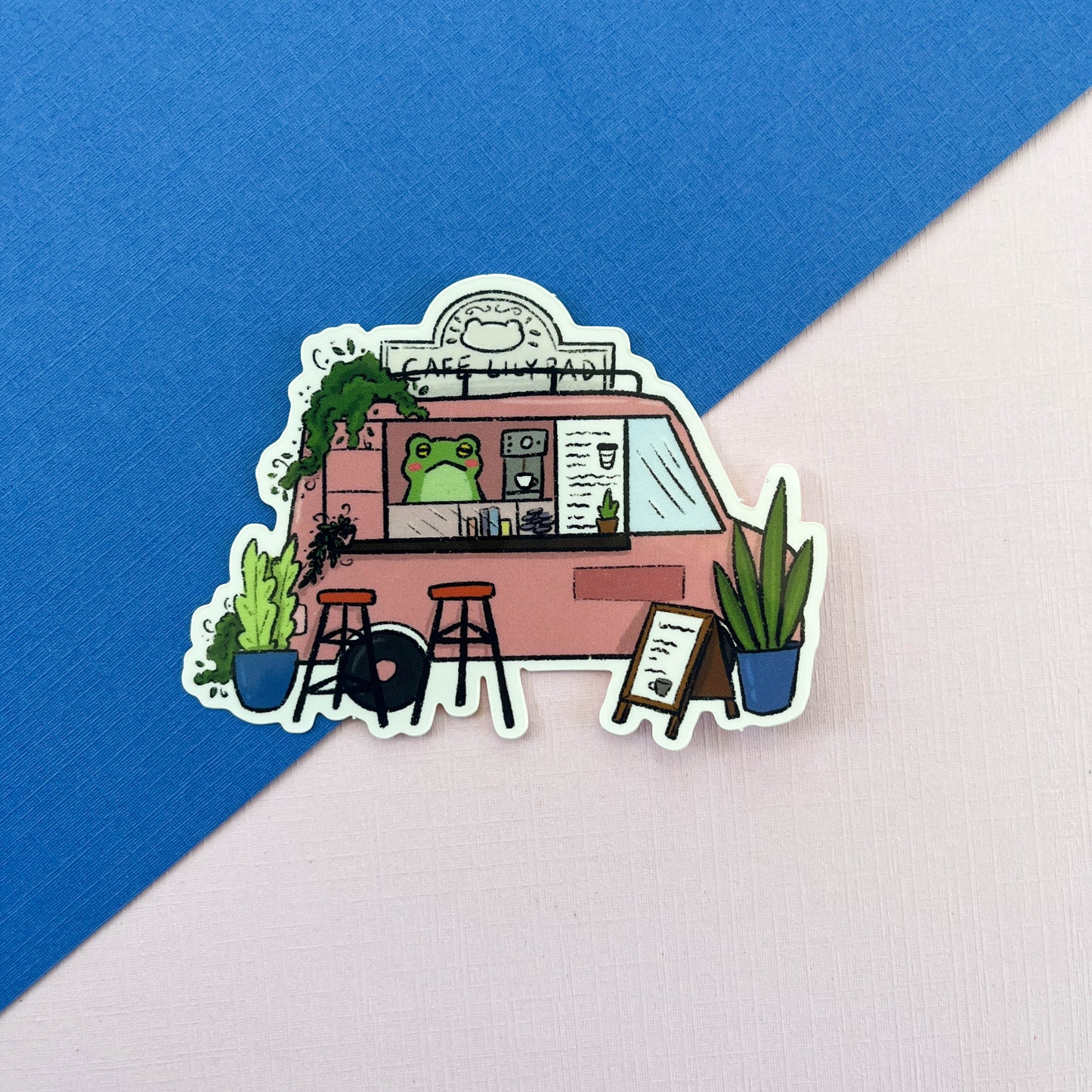 Mobile Frog Cafe Sticker