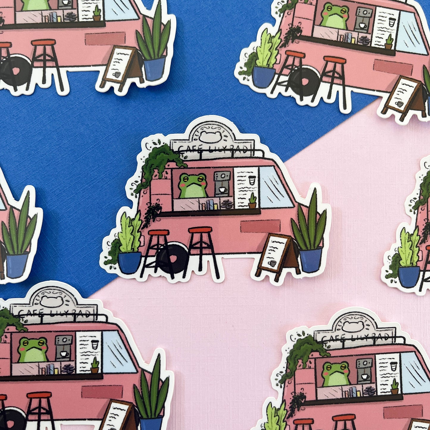 Mobile Frog Cafe Sticker