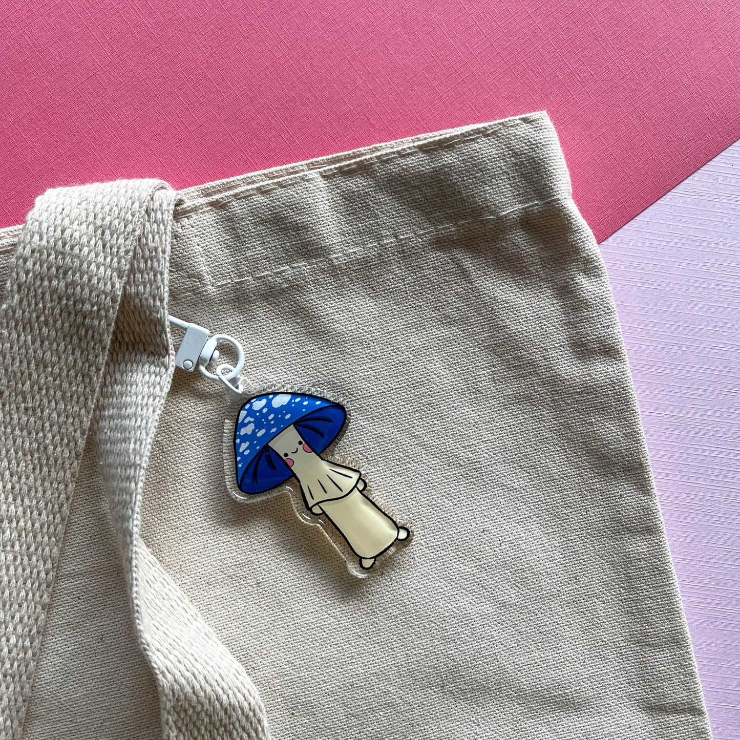 Mushroom Blob Acrylic Keychain