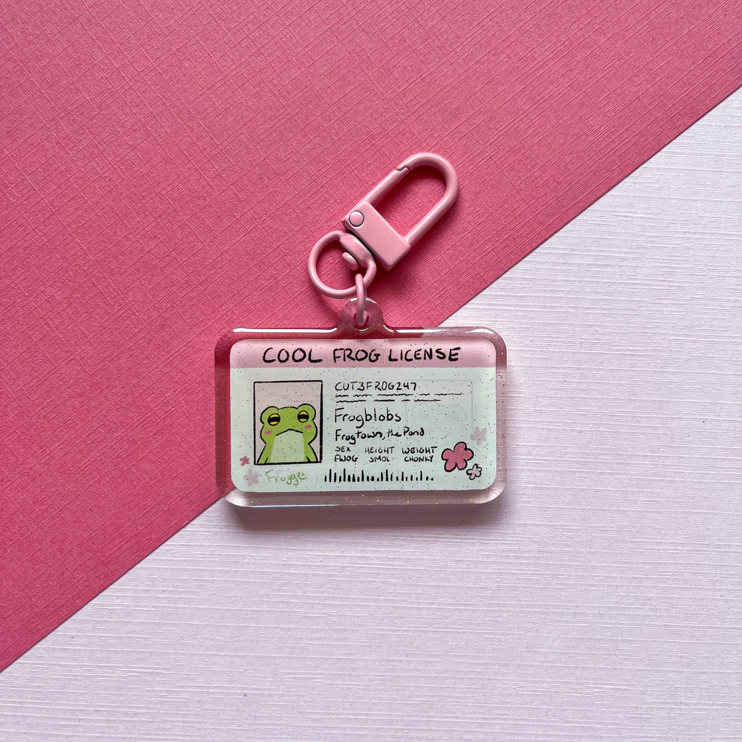 Cool Frog License Keychain