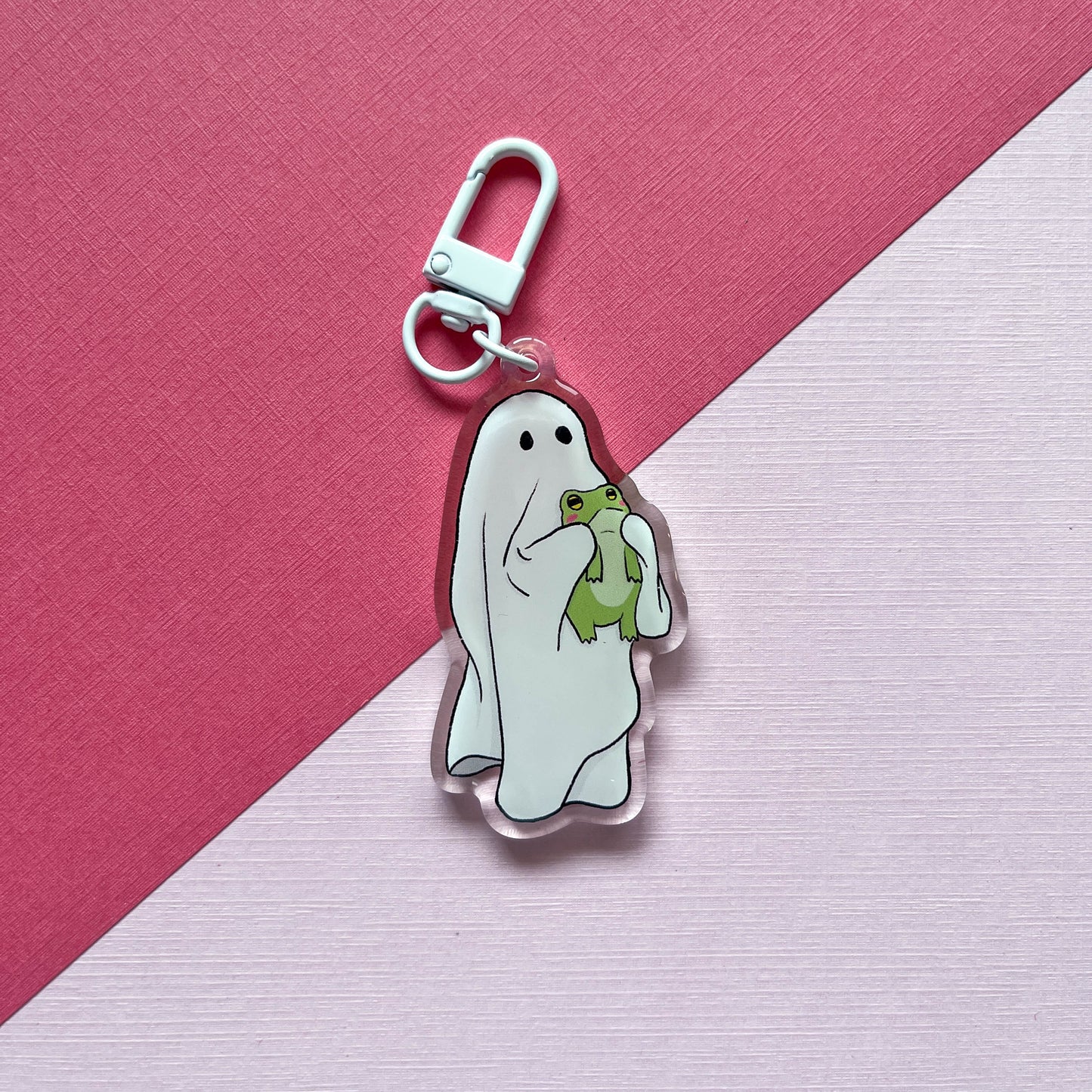 Froggy with Ghost Friend Keychain