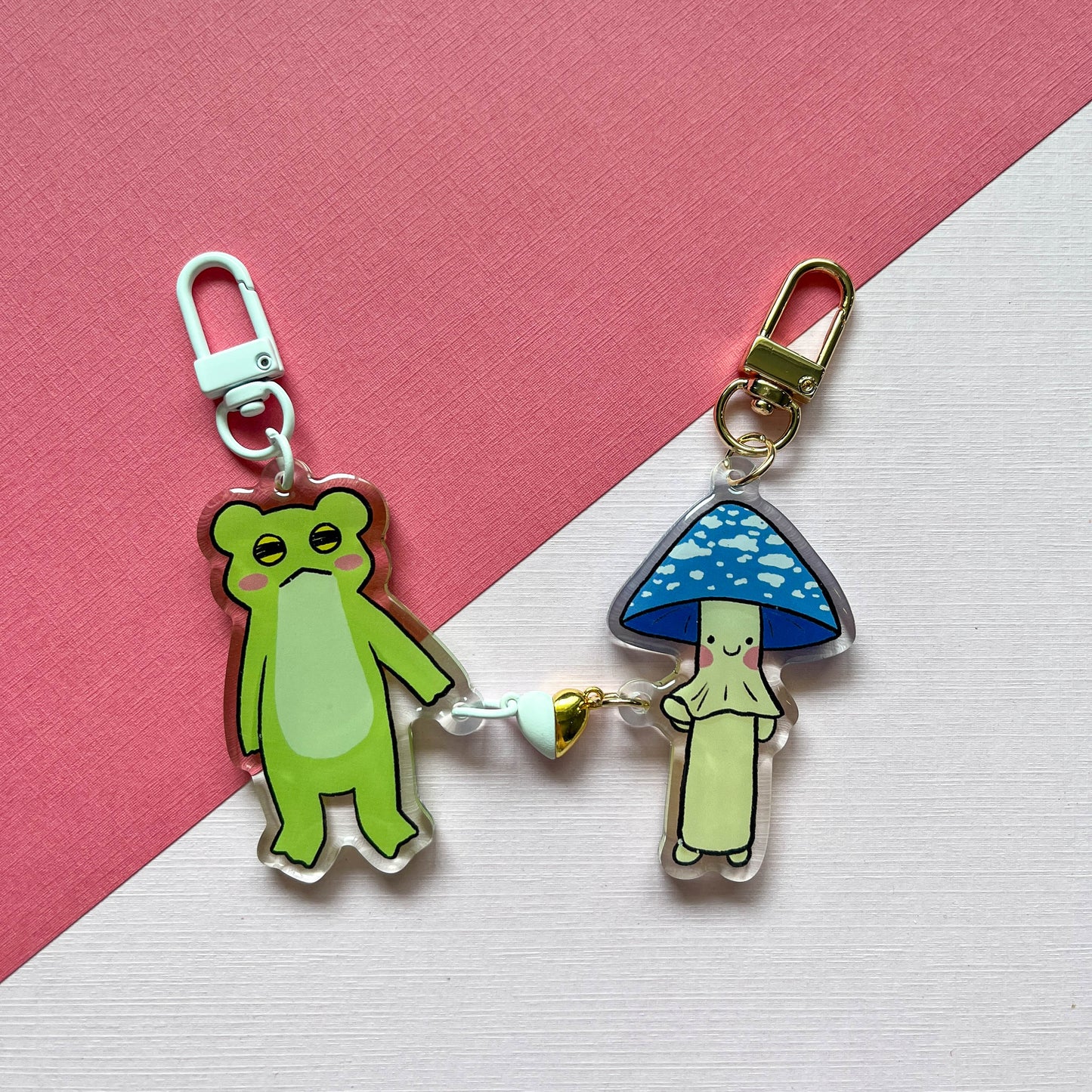 Magnetic Heart Keychains