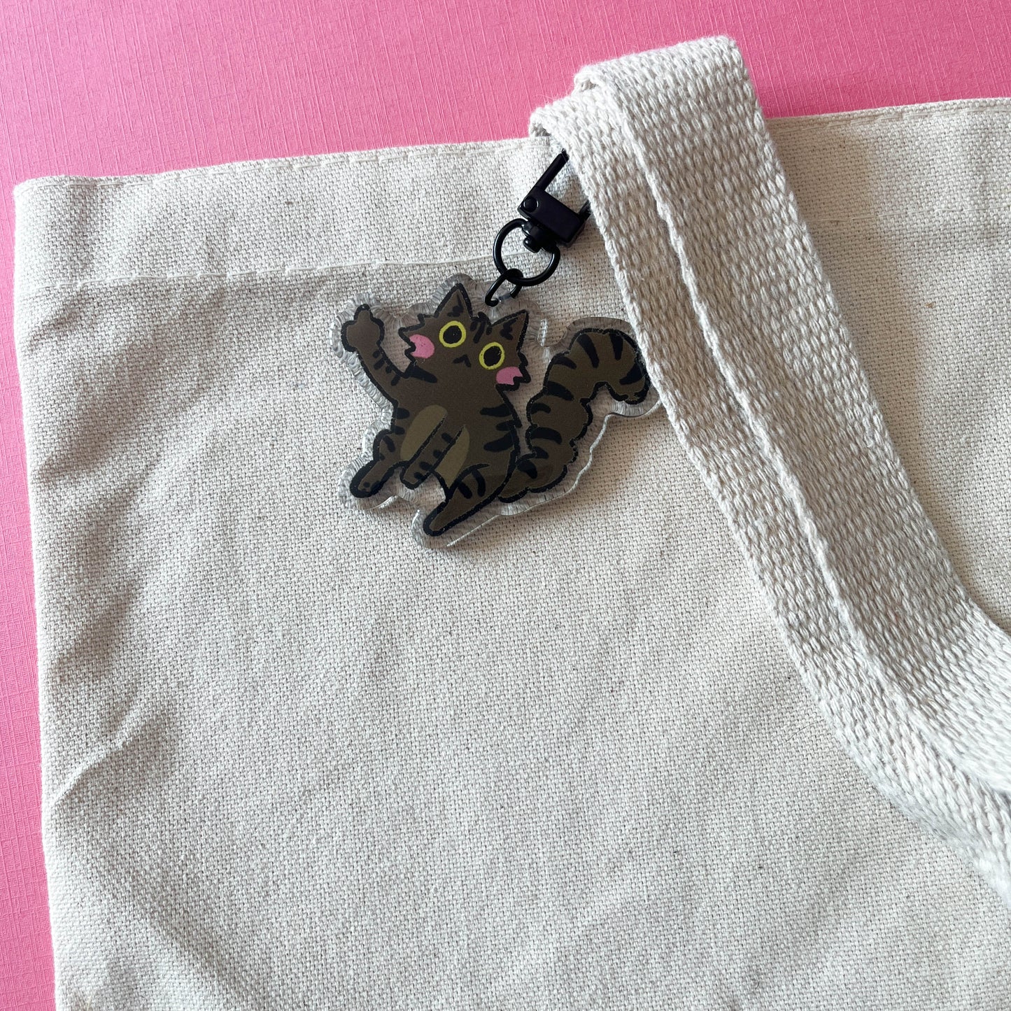 No Bullshit Cat Keychain