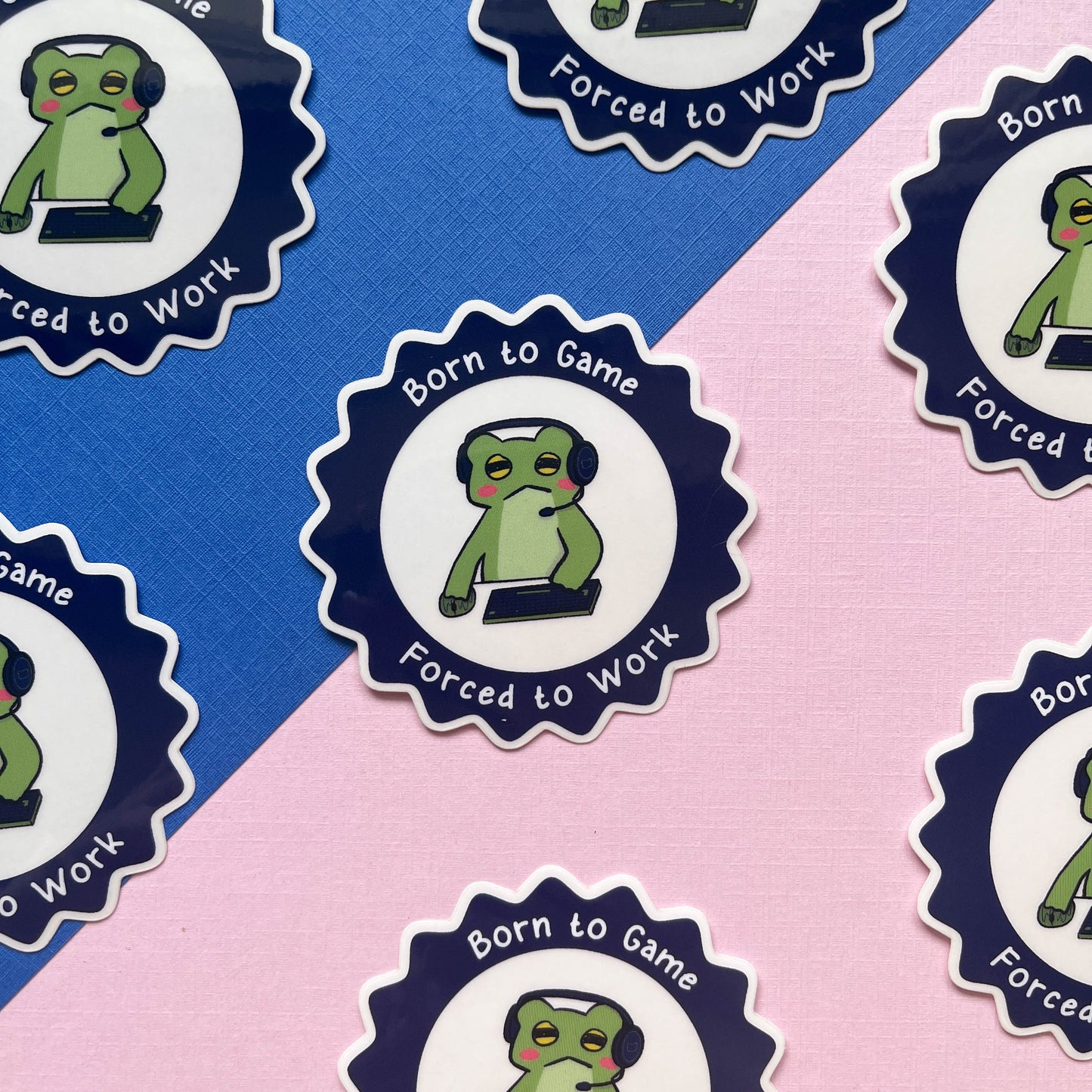 Transparent Born to Game Sticker