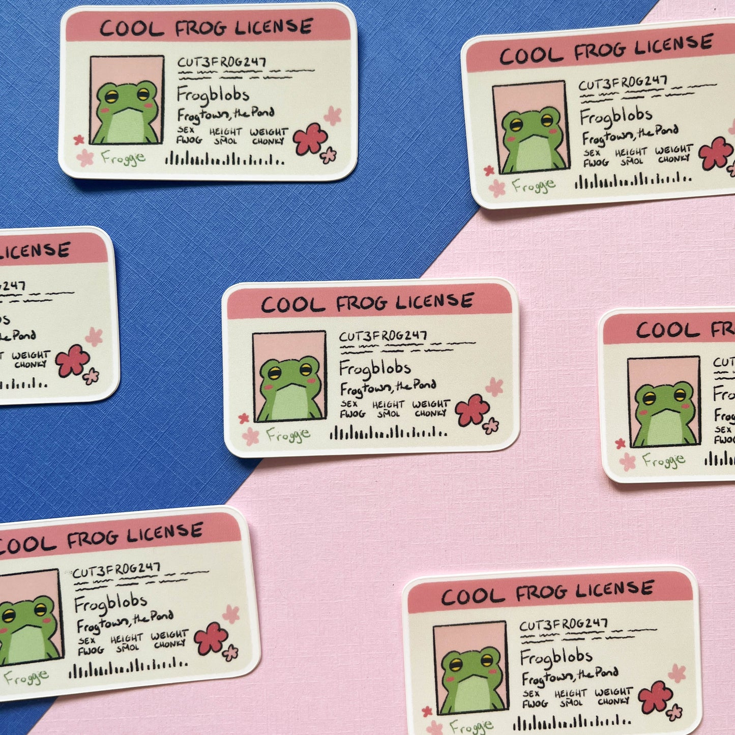 Cool Frog License Sticker