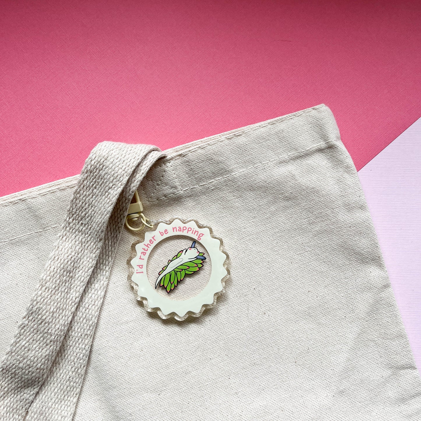 I'd Rather Be Napping Leafyblob Keychain