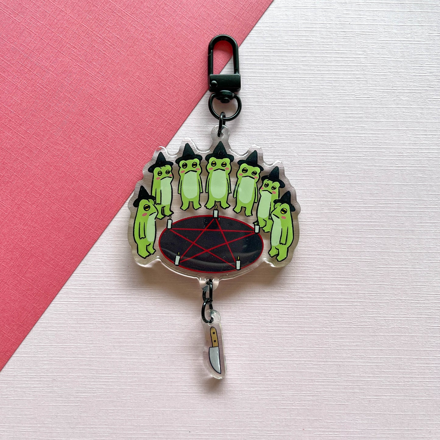 Frog Cult Stacked Acrylic Keychain