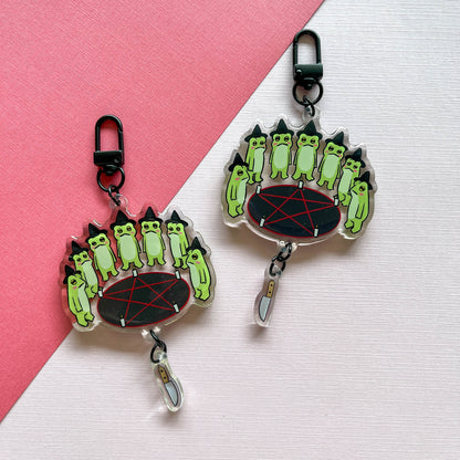 Frog Cult Stacked Acrylic Keychain