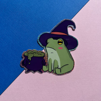 Potions Frog Sparkly Sticker
