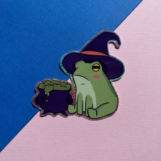 Potions Frog Sparkly Sticker