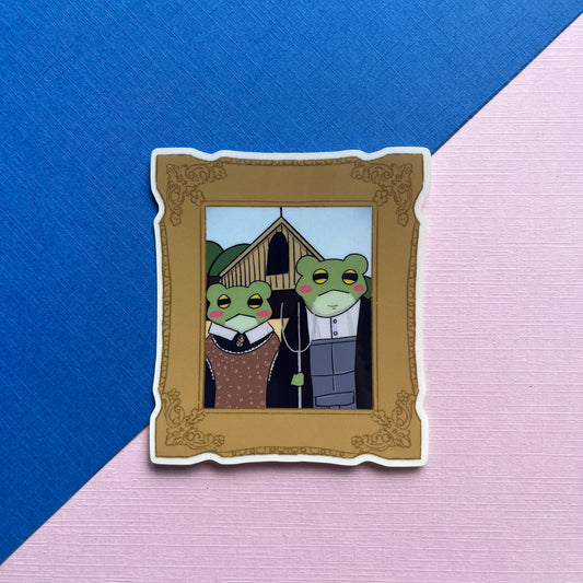 American Frogthic Sticker