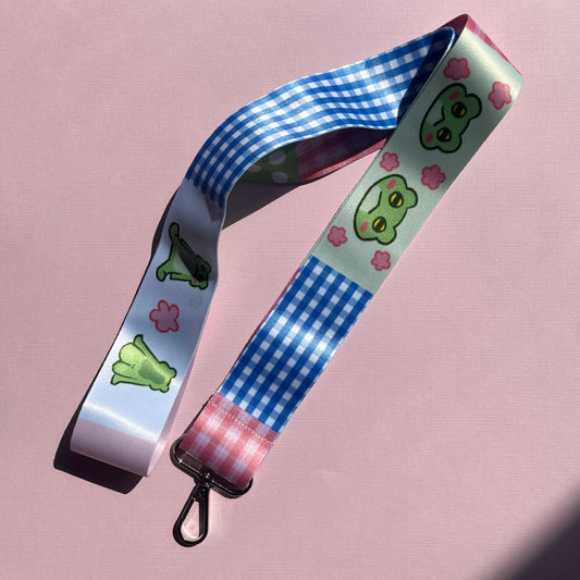 Frog Patchwork Lanyard