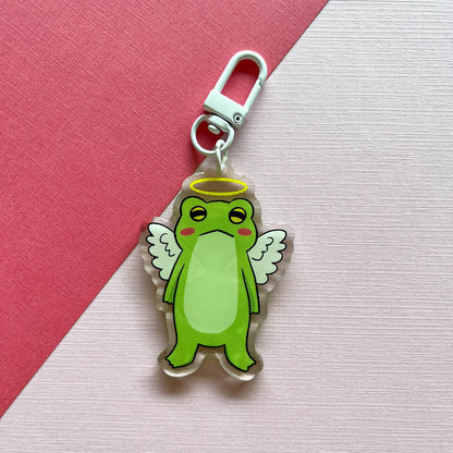 Angel Frog Acrylic Keychain