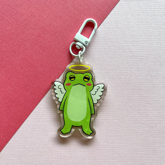 Angel Frog Acrylic Keychain