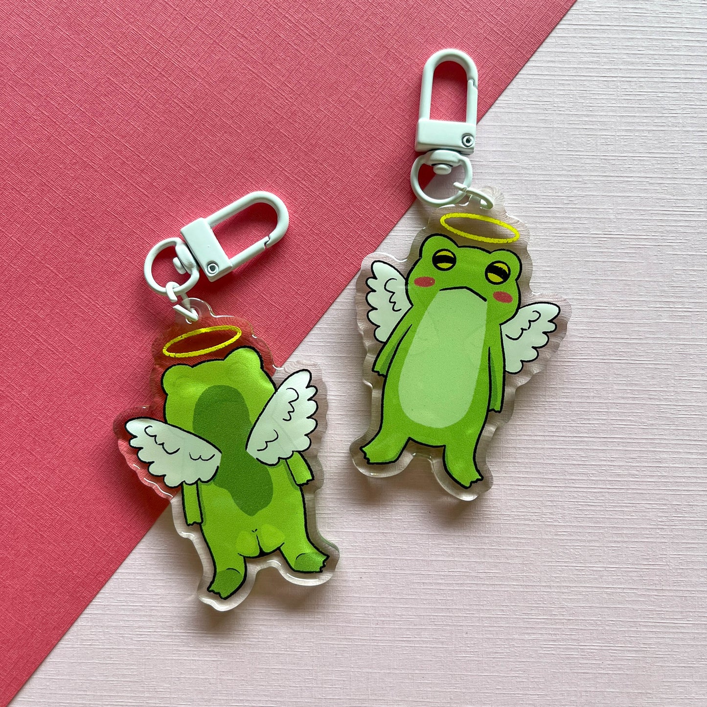 Angel Frog Acrylic Keychain