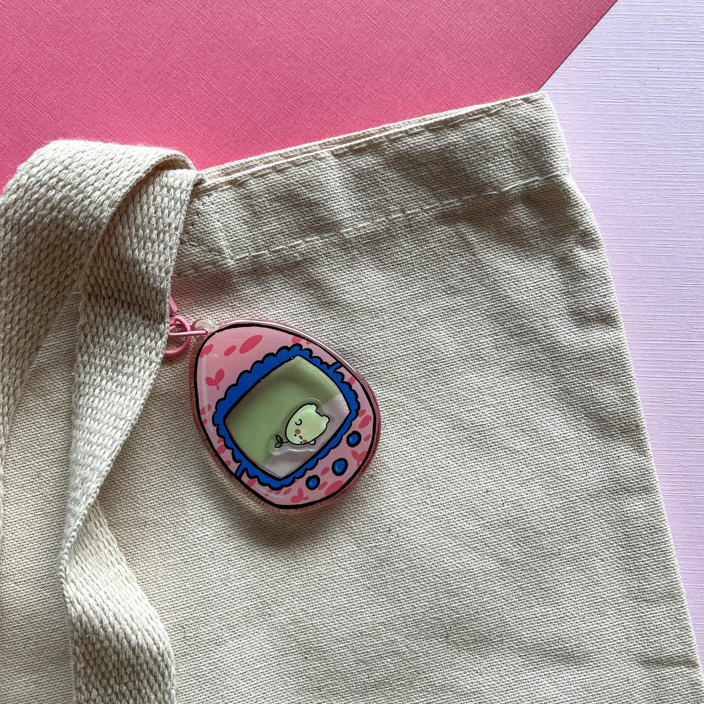 Mochi Tamagotchi Shaker Keychain