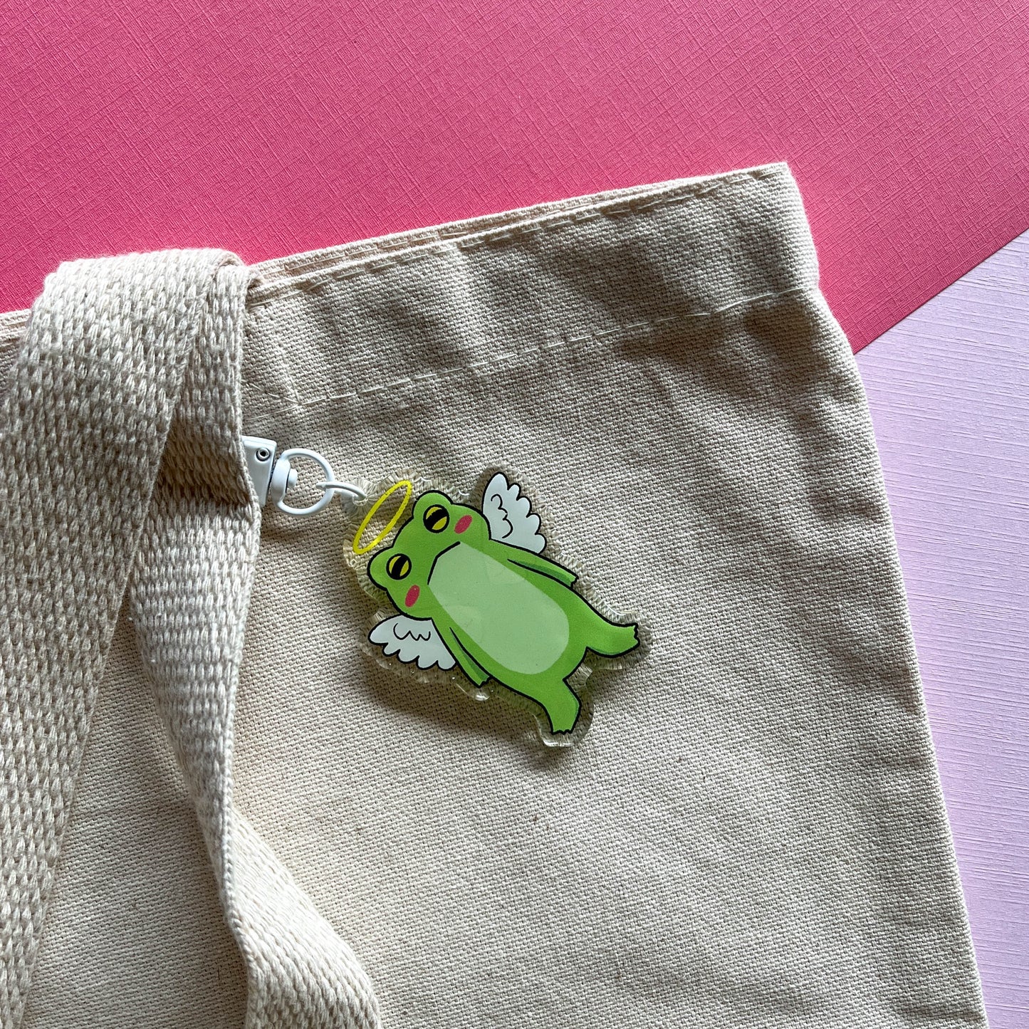 Angel Frog Acrylic Keychain