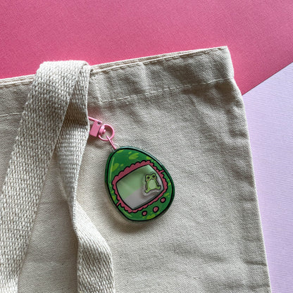 Frog Tamagotchi Shaker Keychain