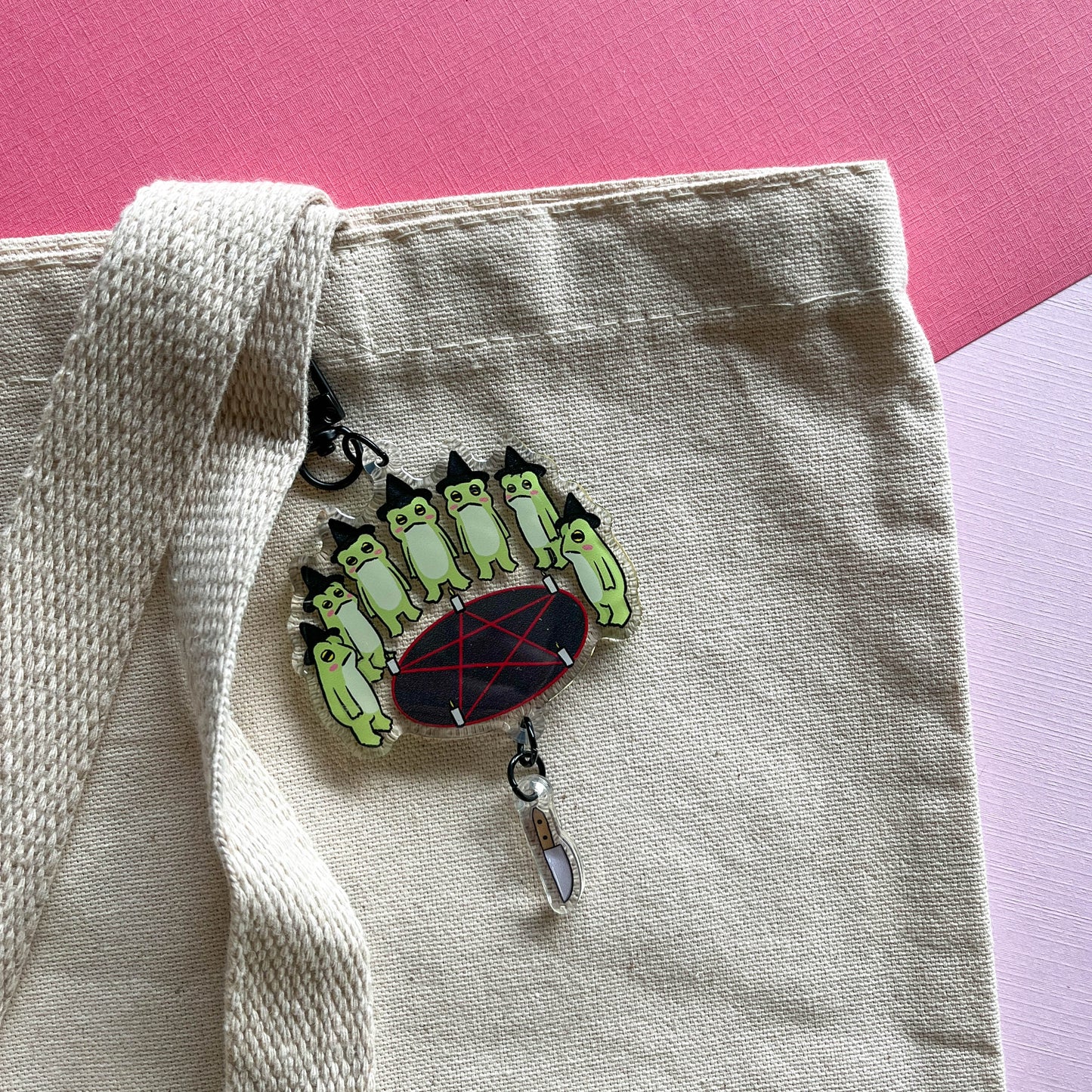 Frog Cult Stacked Acrylic Keychain