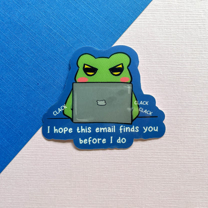 Sassy Email Frog Sticker