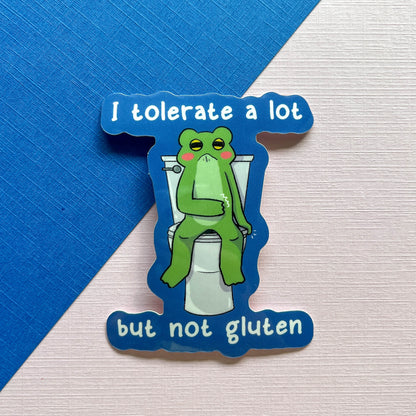 Gluten Intolerant Frog Sticker