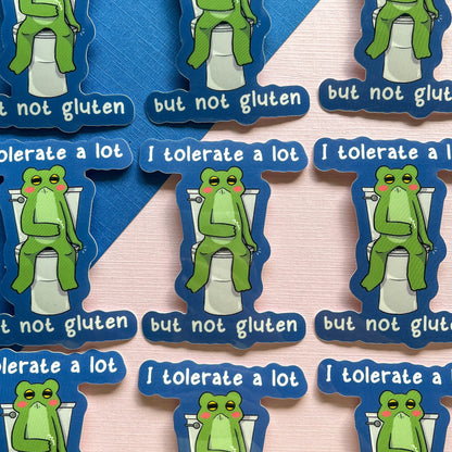 Gluten Intolerant Frog Sticker