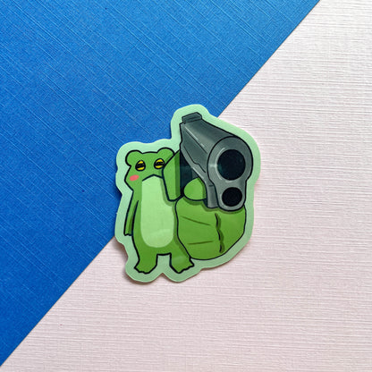 Frog Gun Sticker