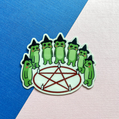 Glow In The Dark Frog Cult Sticker