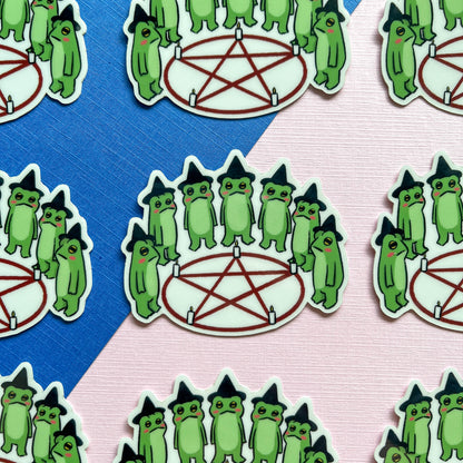 Glow In The Dark Frog Cult Sticker