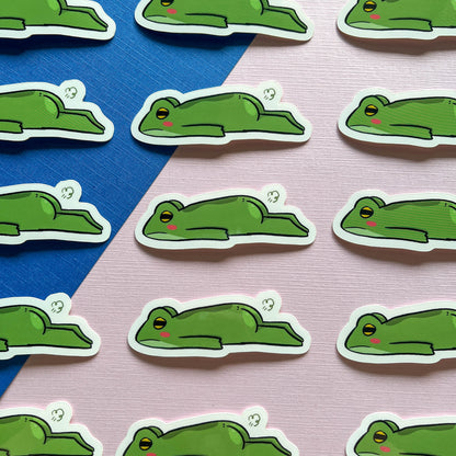 Lazy Frog Sticker