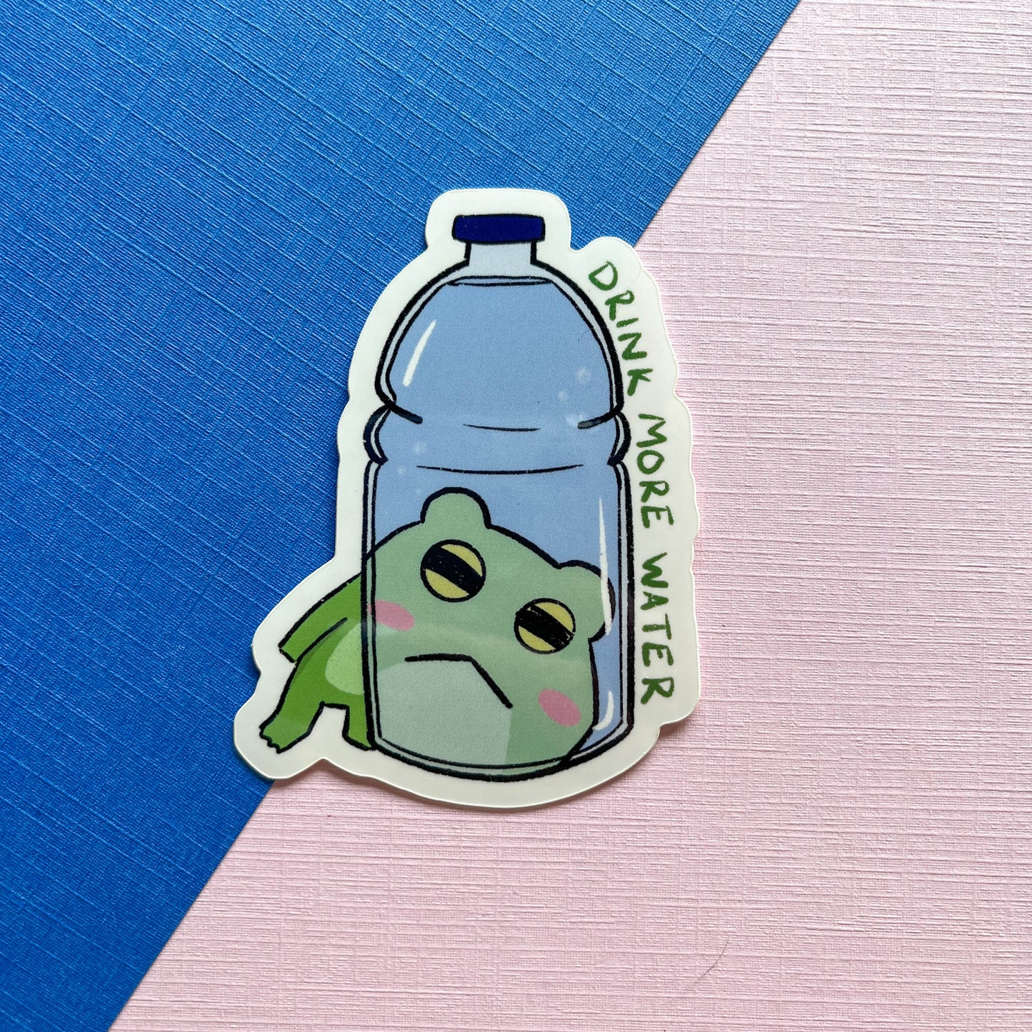 Drink More Water Frog Sticker