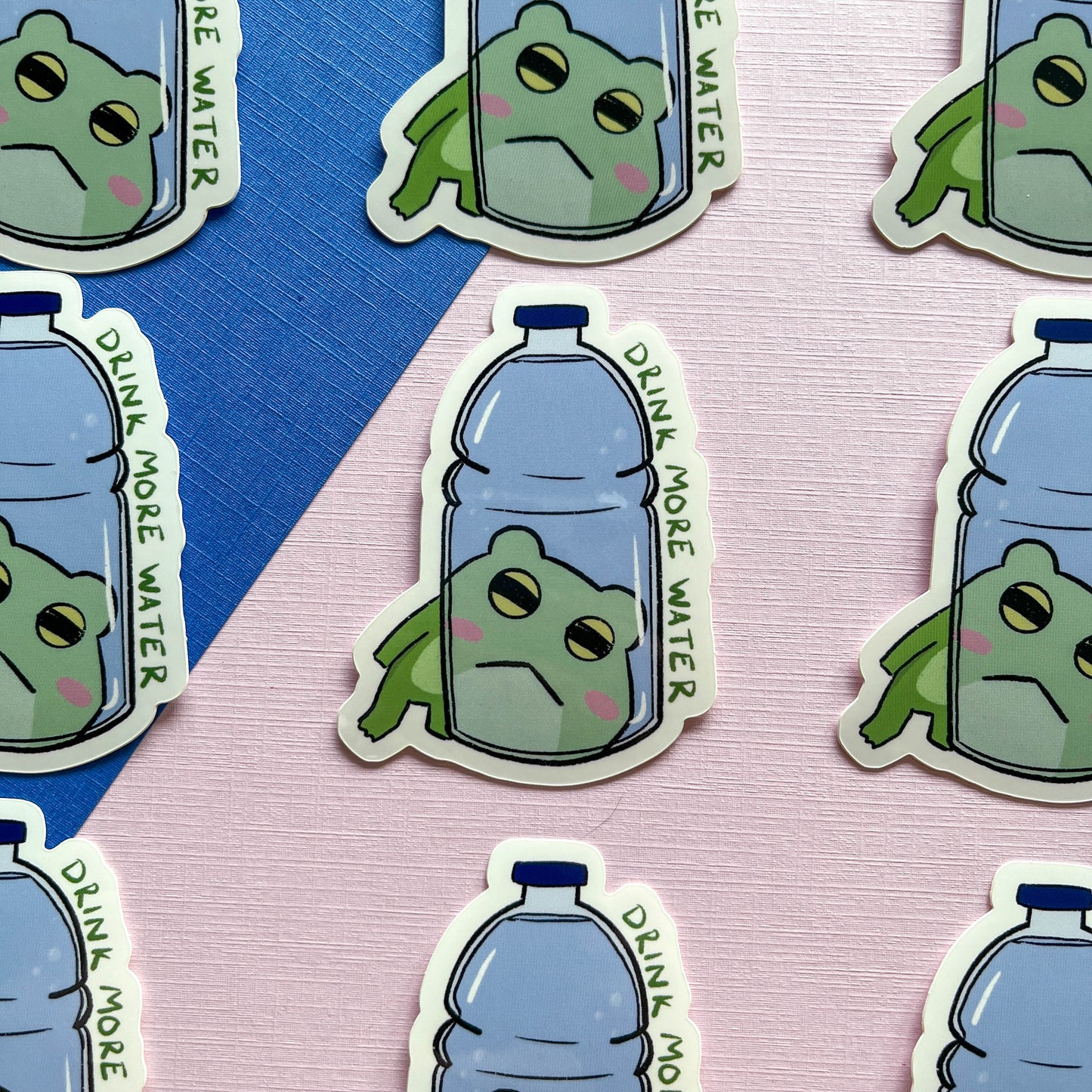 Drink More Water Frog Sticker