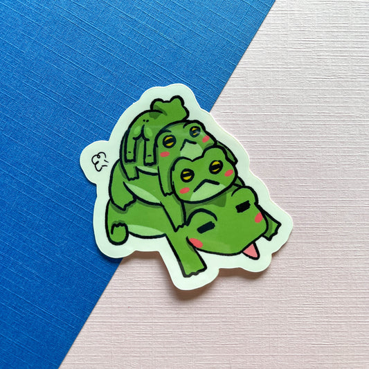 Frog Pile Vinyl Sticker