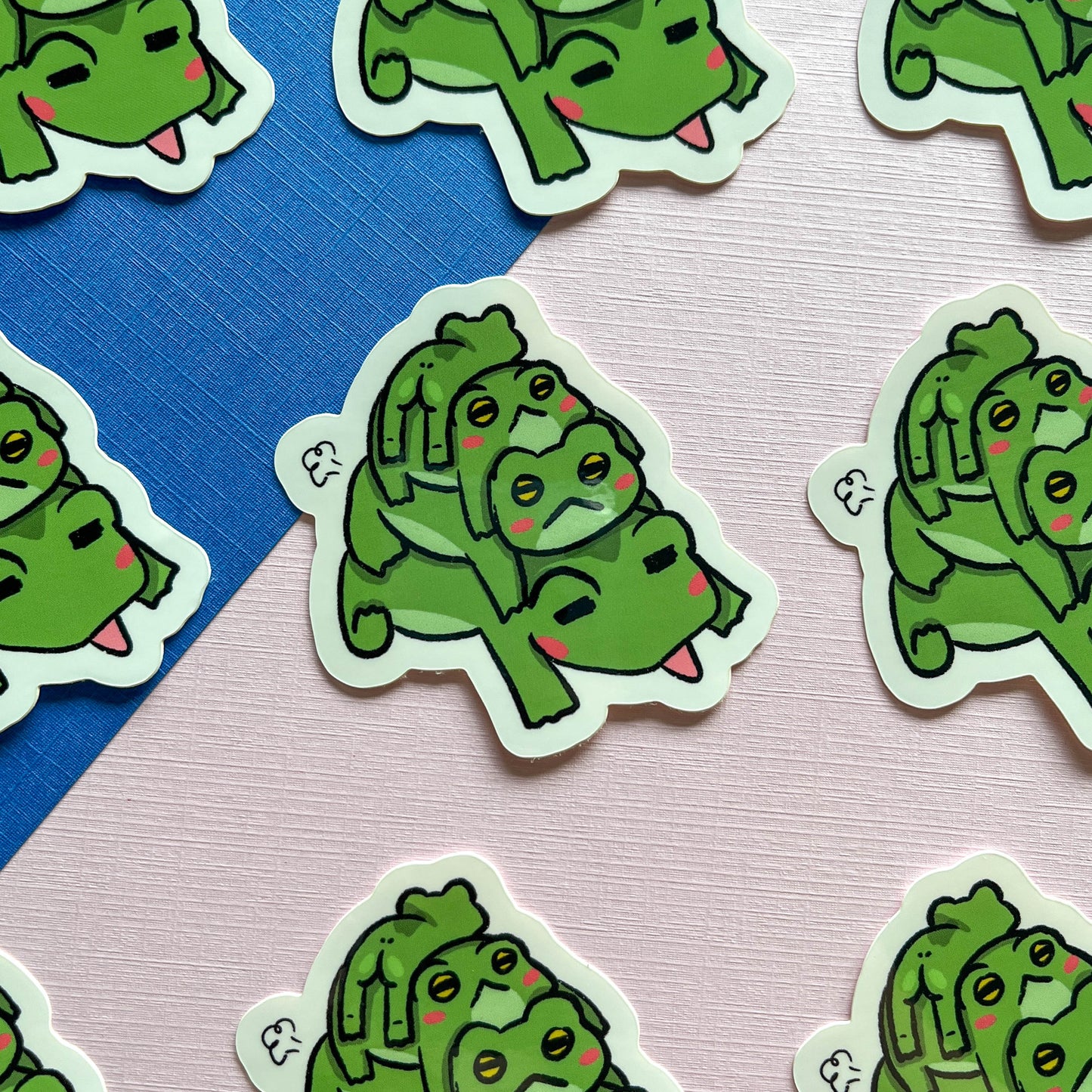 Frog Pile Vinyl Sticker