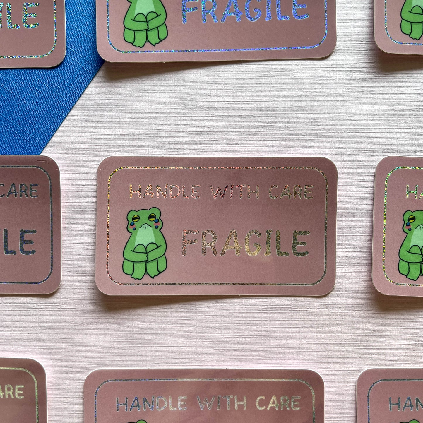 Sparkly Fragile Frog Sticker