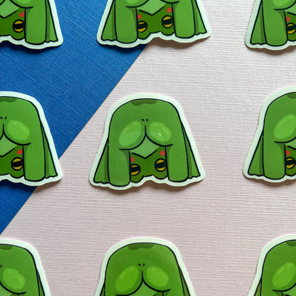 Peekaboo Frog Butt Sticker