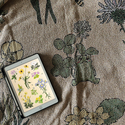 Wild Flowers Tapestry Blanket