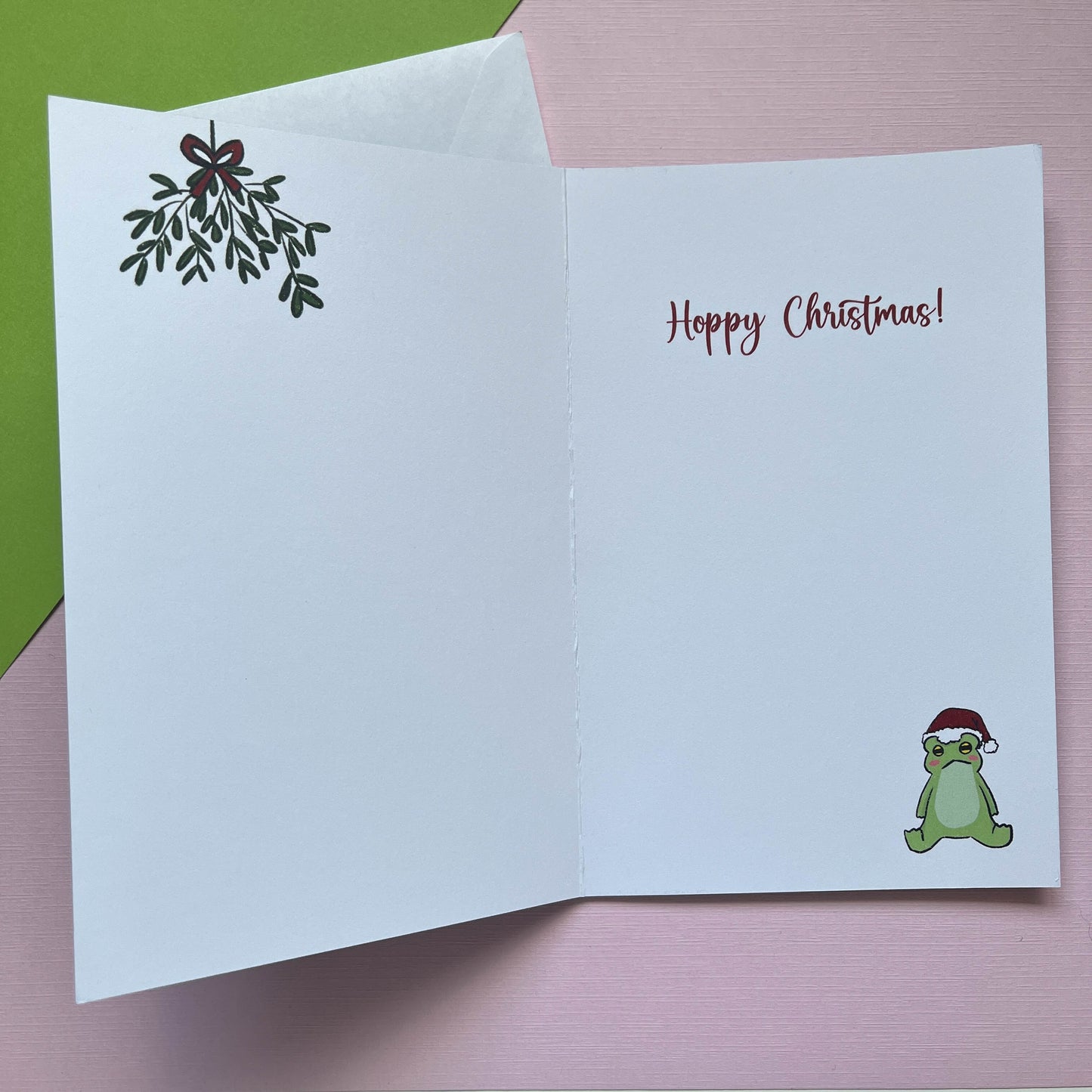 Frog Christmas Greeting Cards Set of 2 | Christmas Card Mistle-Toad Christmas Tree Holiday Card Set