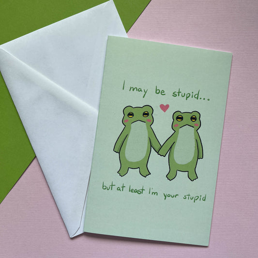 Valentine's Day Frog Greeting Card