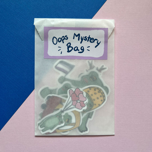 Oops Mystery Bags | B-Grade Stickers | Cute Frog Mystery Grab Bag