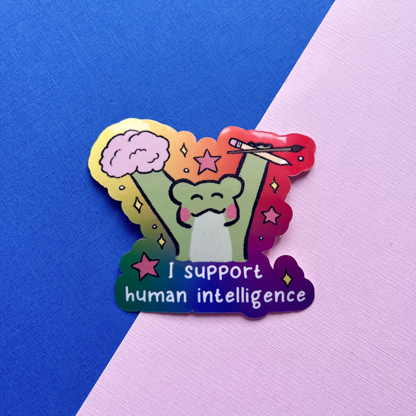 Support Human Intelligence Sticker