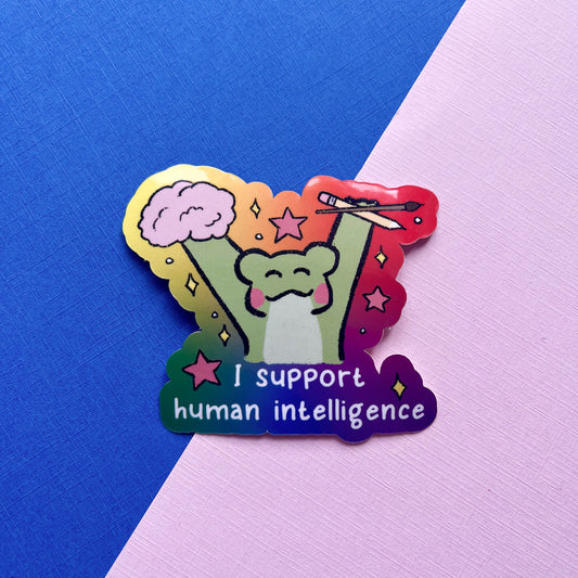 Support Human Intelligence Sticker