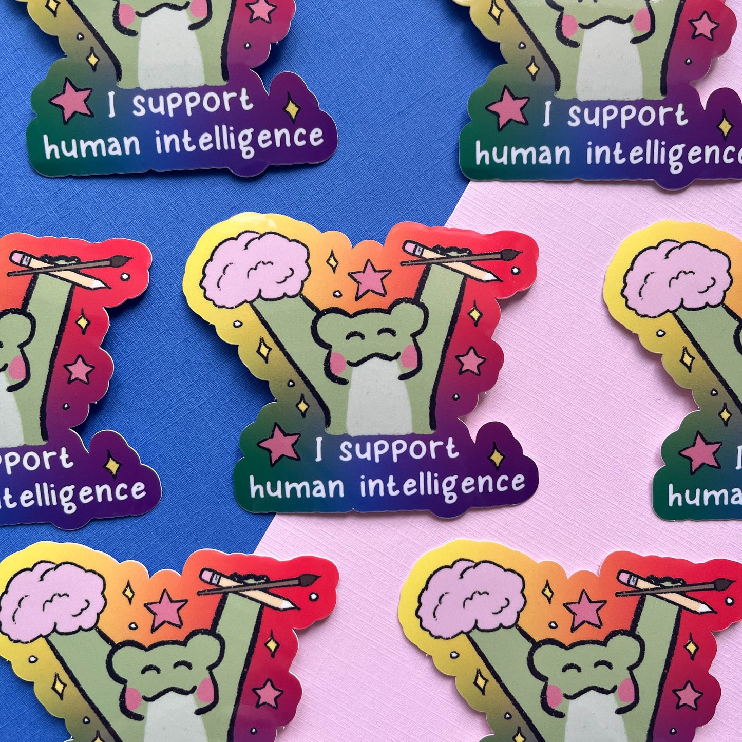 Support Human Intelligence Sticker
