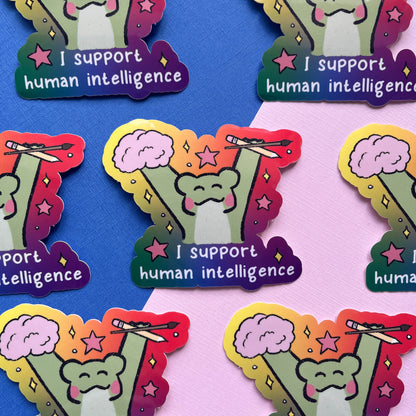 Support Human Intelligence Sticker
