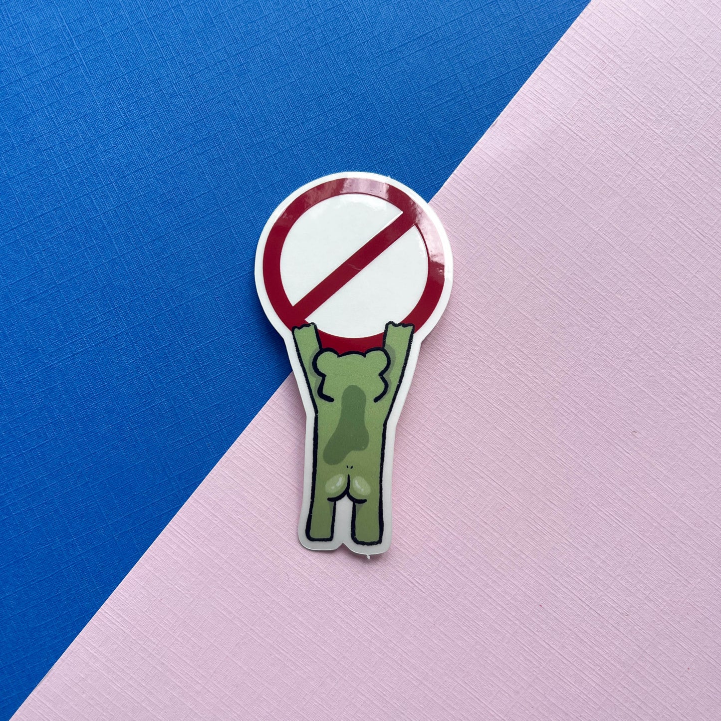 Blocked! Frog Sticker