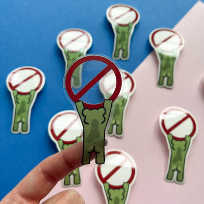 Blocked! Frog Sticker