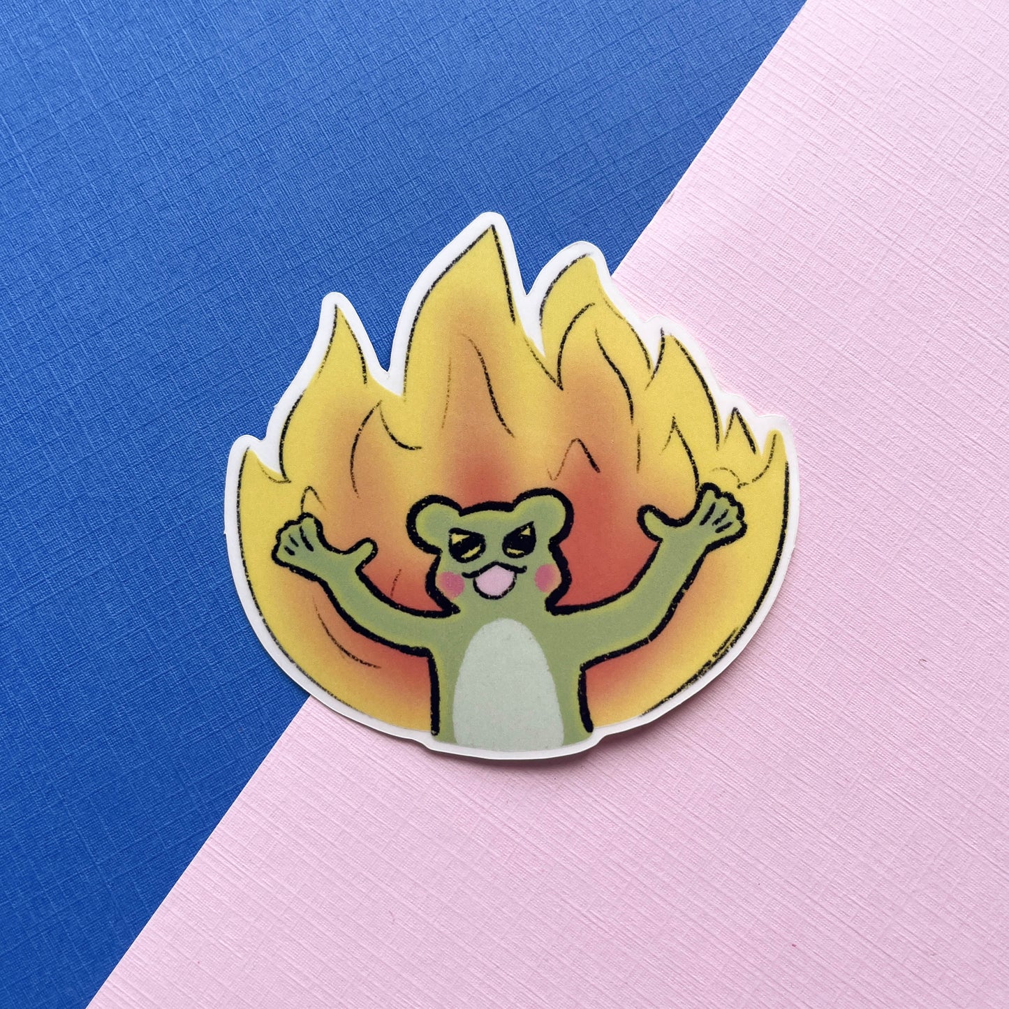 Burn Everything Frog Sticker