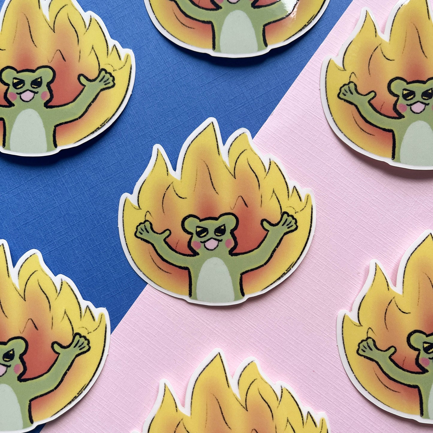 Burn Everything Frog Sticker