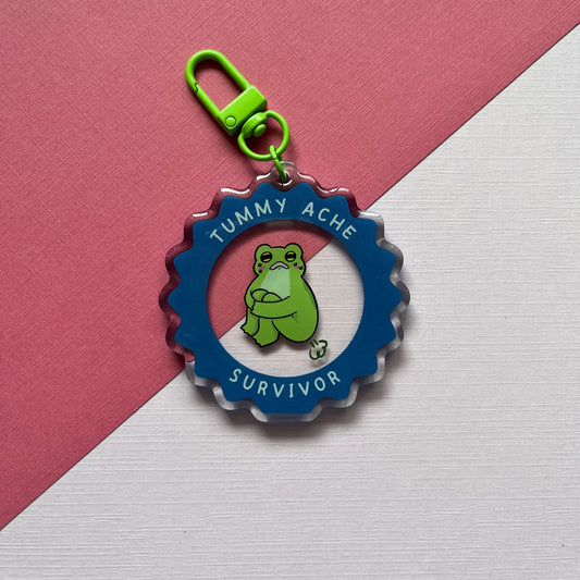 Tummy Ache Survivor Frog Keychain