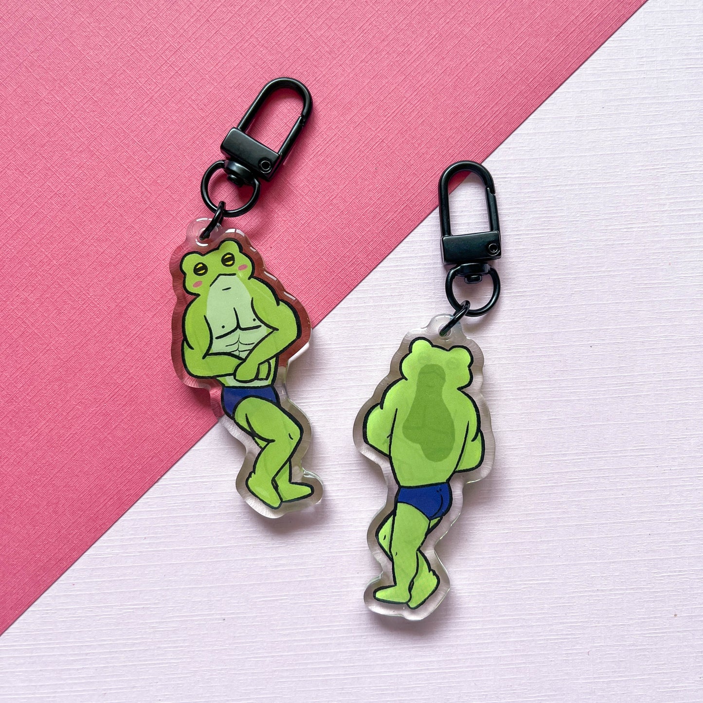 Buff Frog Keychain